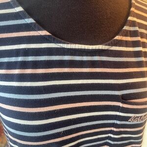 Barbour Navy and Pink Striped T-shirt Dress